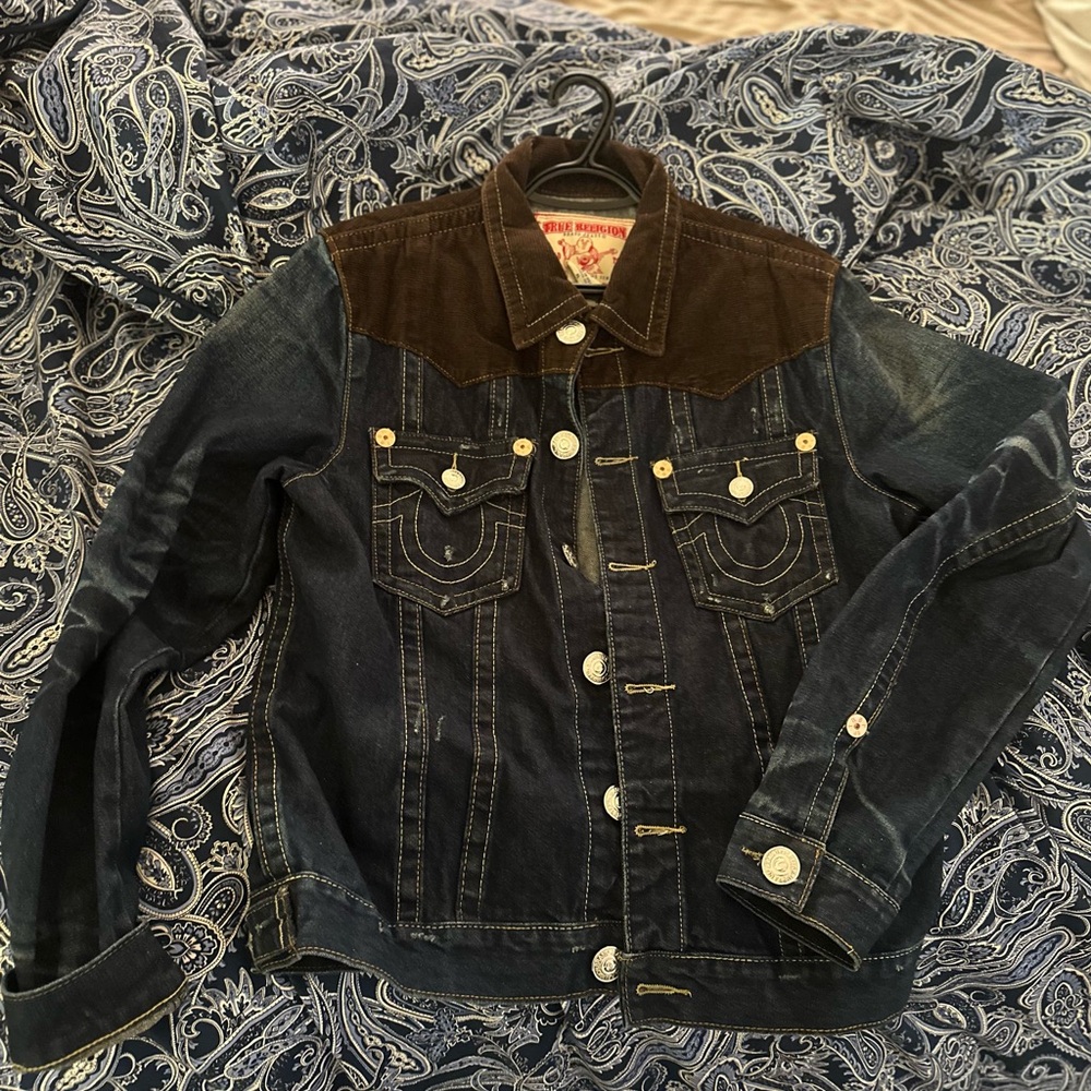Mens True religion western Jean jacket size XL